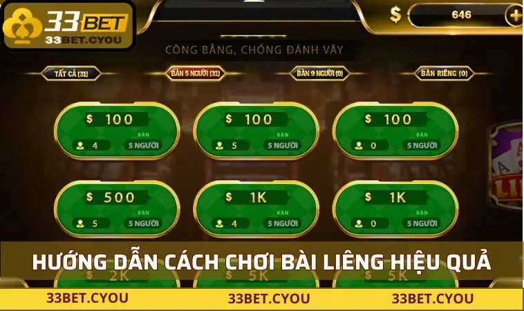 Hướng dẫn cách chơi bài Liêng trực tuyến hiệu quả